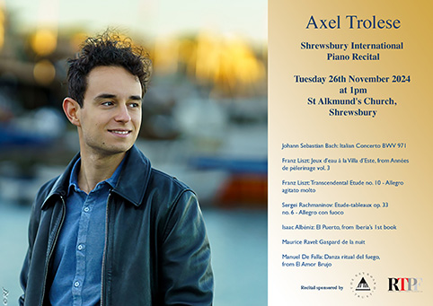 Poster of Axel Trolese with Programme to be Played