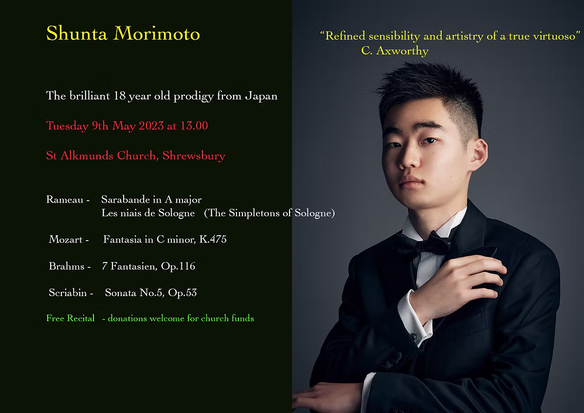 Poster for Shunta Morimoto recital